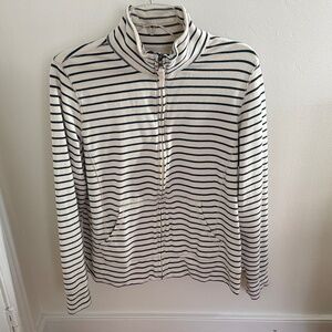 LL Bean zip-front cotton knit jacket, size L regular